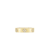 Love in Verona Yellow Gold Ring with Diamonds - 4.50mm - Dracakis Jewellers